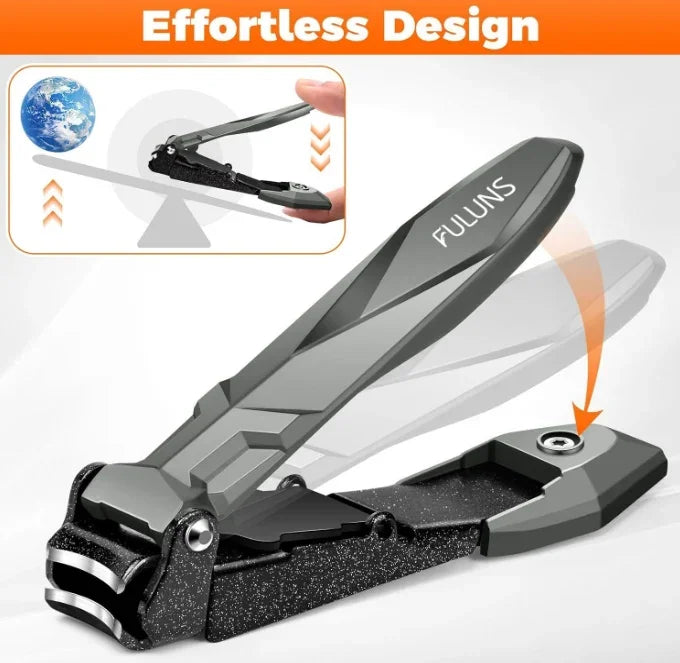 Ultra-scharfe, anti-spritzende Zehennagelknipser mit ergonomischem, langem Griff | DRMODE