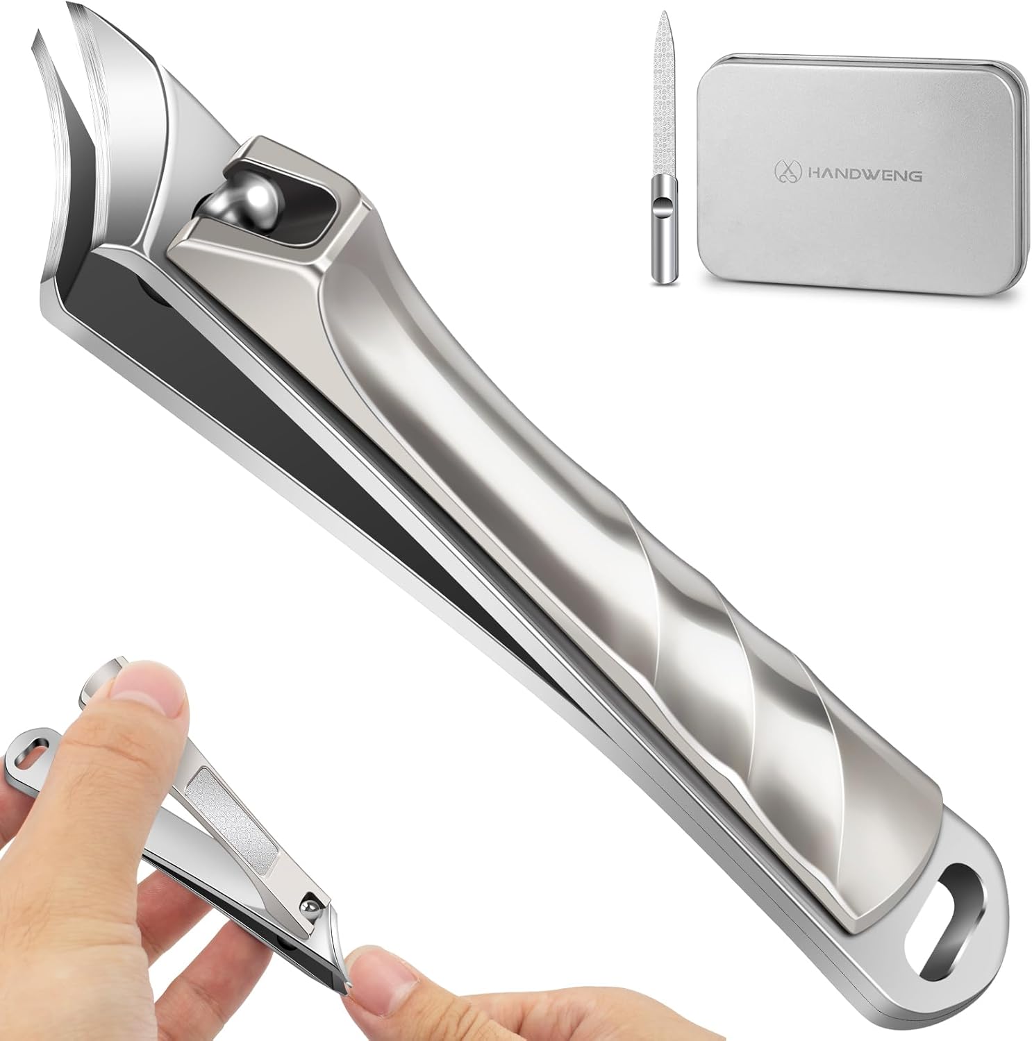 HANGWENG Edgy Angled Vingernagelknipper voor Volwassenen