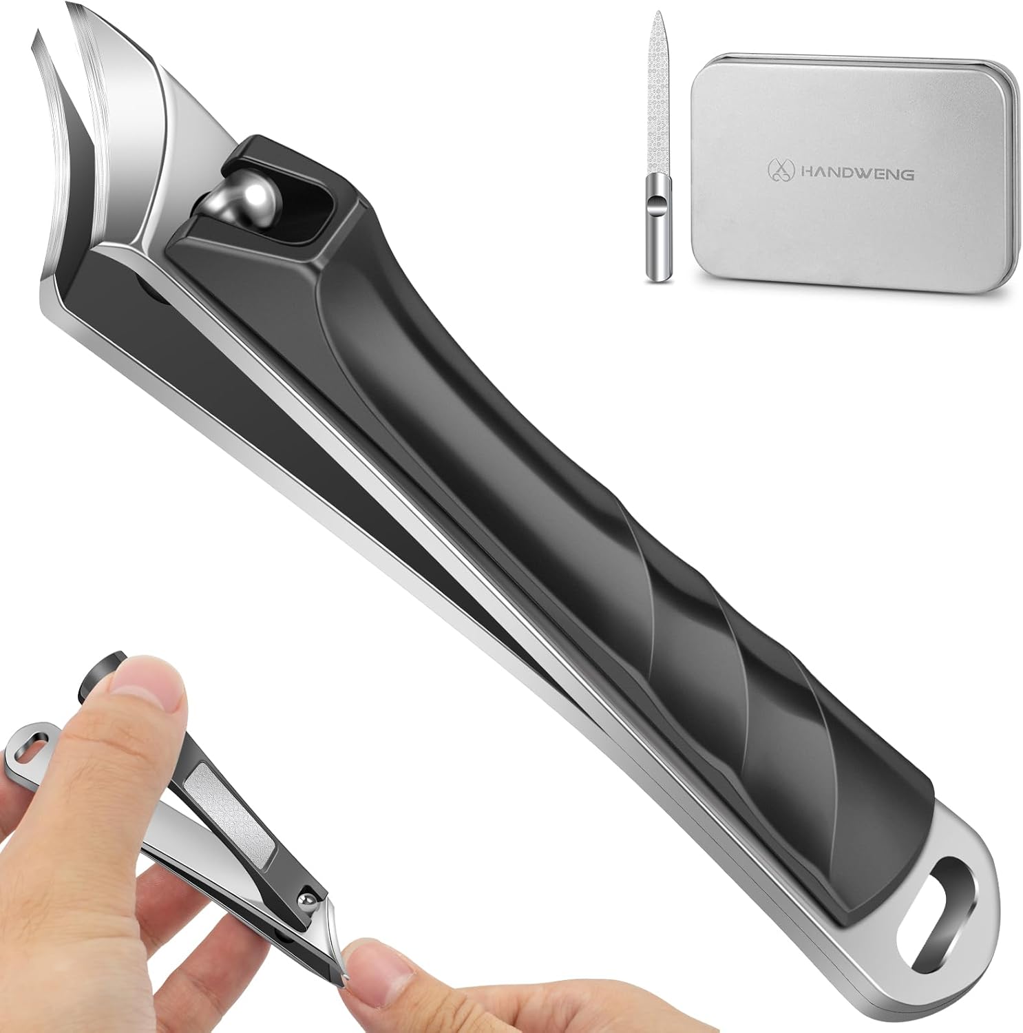 HANGWENG Edgy Angled Vingernagelknipper voor Volwassenen
