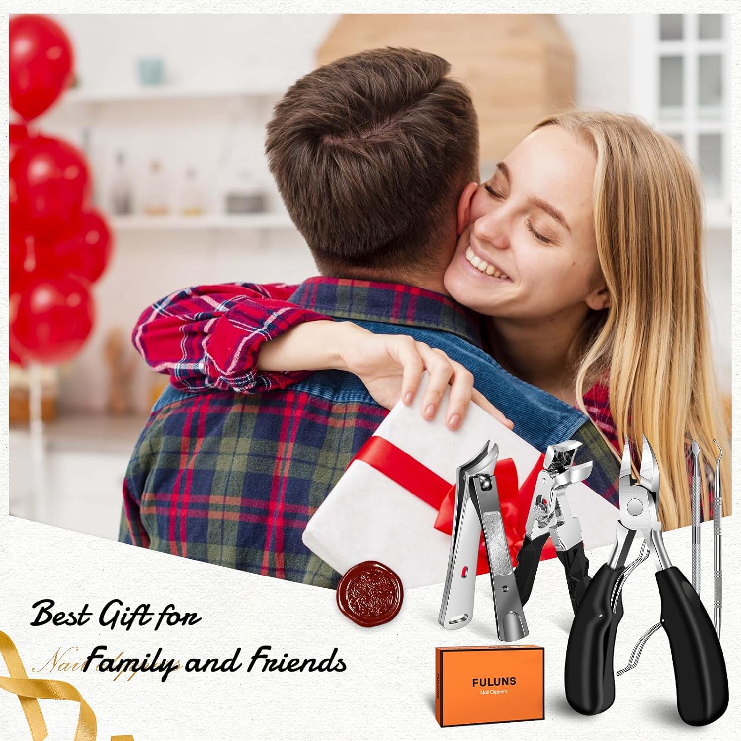 Zehennagelknipser für Senioren mit dicken Zehennägeln, Strumpffüller 2025 Weihnachtsgeschenke für Männer, Frauen, Erwachsene, eingewachsene Zehennagelknipser, robuste, großflächige Nagelknipser mit verbesserter Schrägkante.