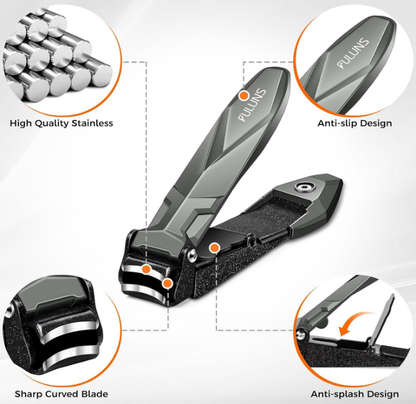 Ultra-scharfe, anti-spritzende Zehennagelknipser mit ergonomischem, langem Griff | DRMODE