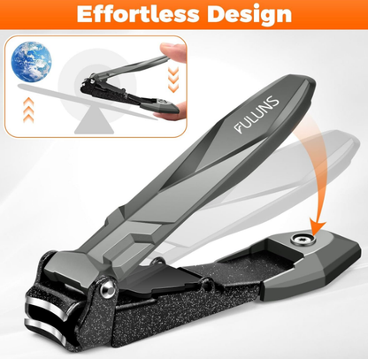 Ultra-scharfe, anti-spritzende Zehennagelknipser mit ergonomischem, langem Griff | DRMODE